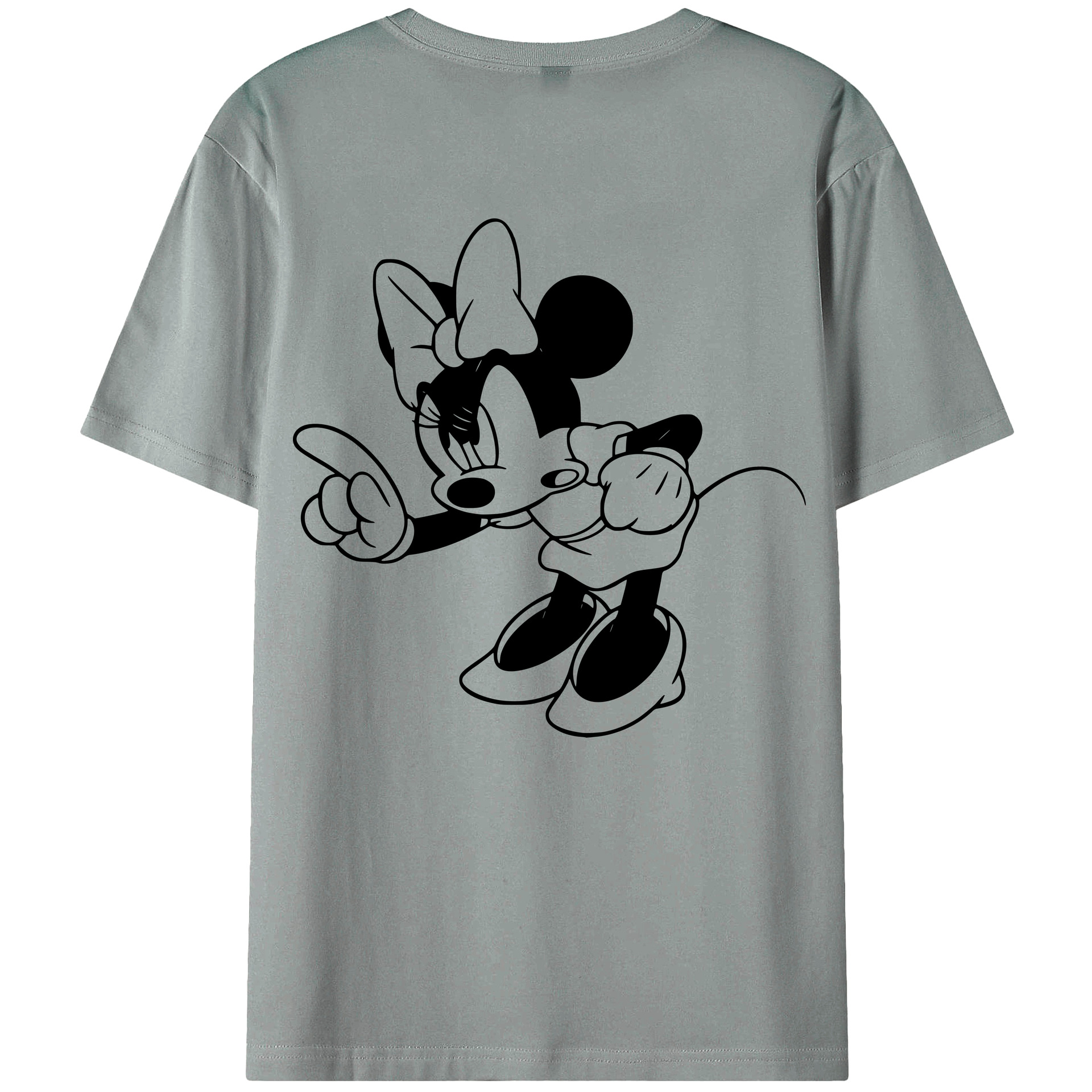 ミッキーマウス Mickey Mouse 綿100％ メンズ半袖Tシャツ（バックプリント） 通気性